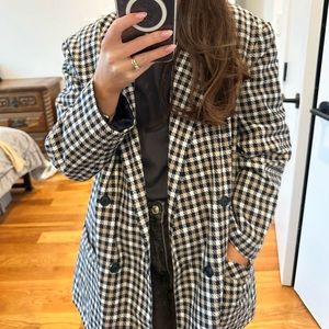 Vintage Oversized Houndstooth Blazer (fits 0-6)